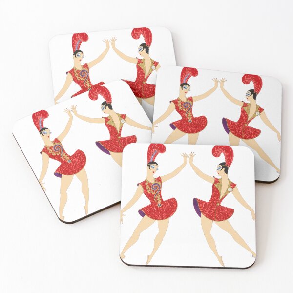 Item preview, Art Deco Dancer Wall Art, Red Dance Duo Print, Vintage Erté Fashion Illustration designed and sold by RickE.