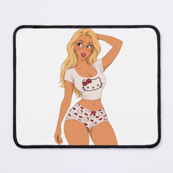 Item preview, Kitty Cartoon Pin Up – Blonde Vintage Glamour Girl designed and sold by  Hollow Moon Studios..