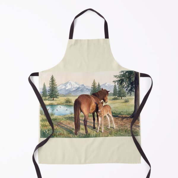 Item preview, Icelandic horses Stjarna and Edda by a Mountain Lake designed and sold by CentauriArt.