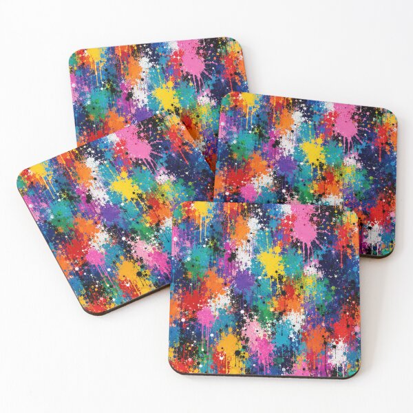 Item preview, Electric Spectrum Splatter Action Abstract Art designed and sold by THE SPLATTERED HAUS BY SAGE BANKS.