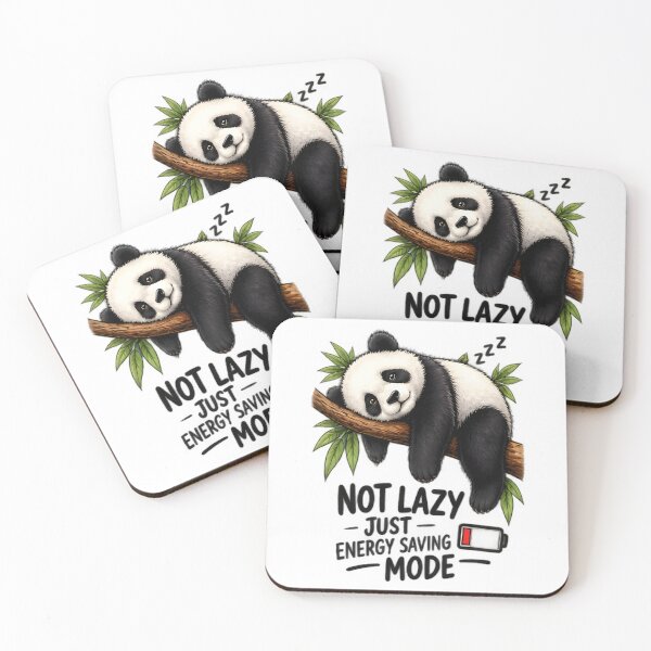 Item preview, Cute Sleeping Panda Not Lazy Just Energy Saving Mode designed and sold by Pyt27.