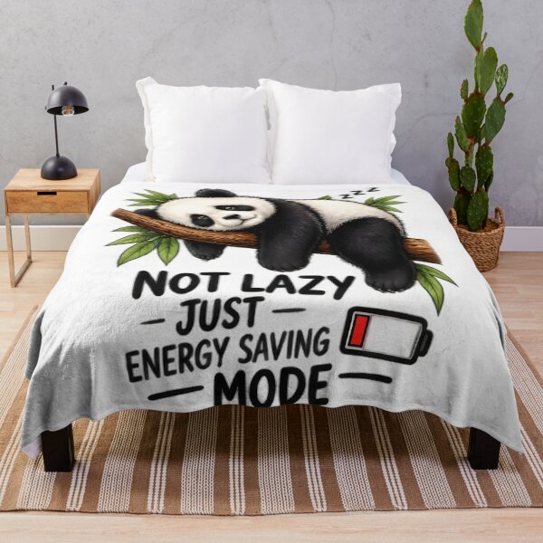 Item preview, Cute Sleeping Panda Not Lazy Just Energy Saving Mode designed and sold by Pyt27.