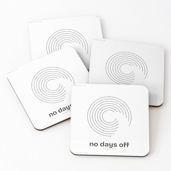 Item preview, No Days Off Minimalist Spiral T-Shirt Design designed and sold by TheOddPrints.