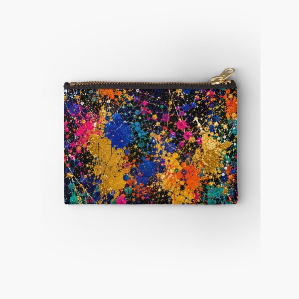 Item preview, Cosmic Neon and Gold Splatter Action Abstract Art designed and sold by THE SPLATTERED HAUS BY SAGE BANKS.