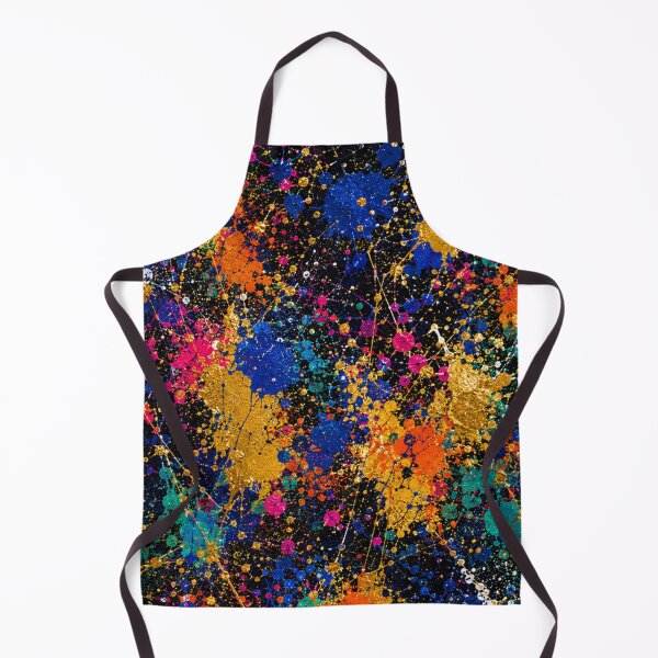 Item preview, Cosmic Neon and Gold Splatter Action Abstract Art designed and sold by THE SPLATTERED HAUS BY SAGE BANKS.