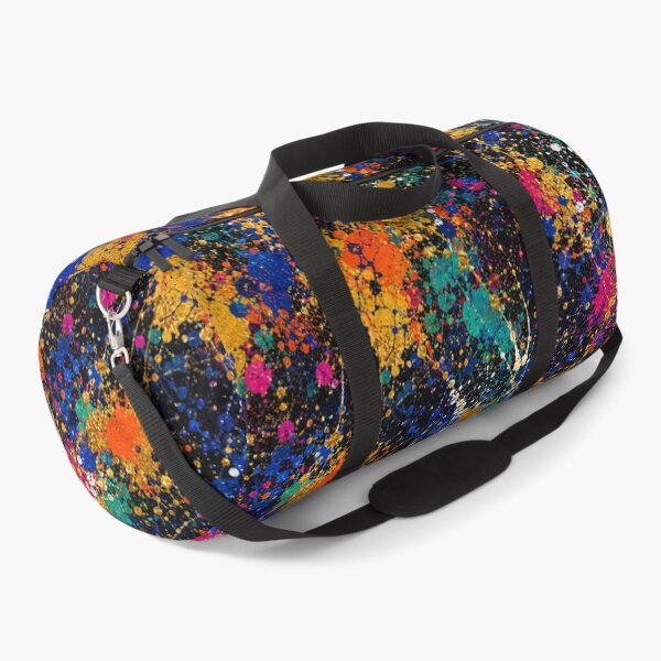 Item preview, Cosmic Neon and Gold Splatter Action Abstract Art designed and sold by THE SPLATTERED HAUS BY SAGE BANKS.