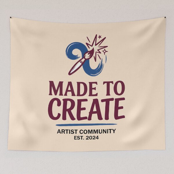 Item preview, Made To Create Artist Paintbrush Graphic designed and sold by hutofdesigns.