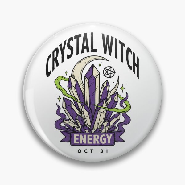 Item preview, Crystal Witch T-Shirt | Amethyst Moon Magic Halloween Graphic Tee v5 designed and sold by DarylWelsh2024.