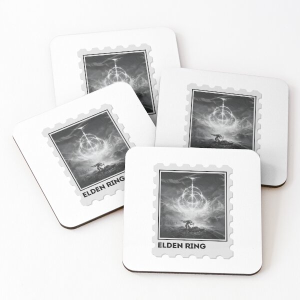 Item preview, Elden Ring Black and White Stamp - Dark fantasy gaming designed and sold by minim.iart.