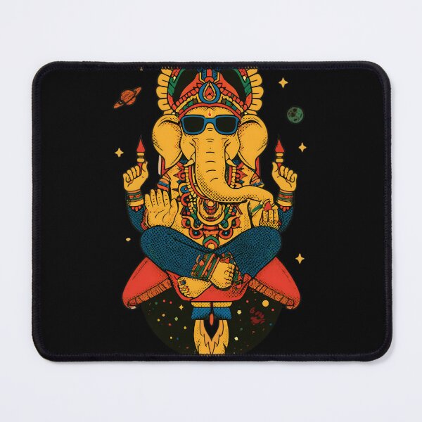 Item preview, Cool Elephant Blessing Pose Space Rocket Green Pants Psychedelic Pop Art designed and sold by PANNARUK THAILAND.