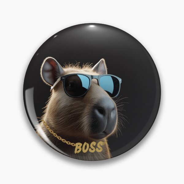 Item preview, Cool Capybara Boss with Sunglasses – Funny 3D Animal Art designed and sold by mimikaka.