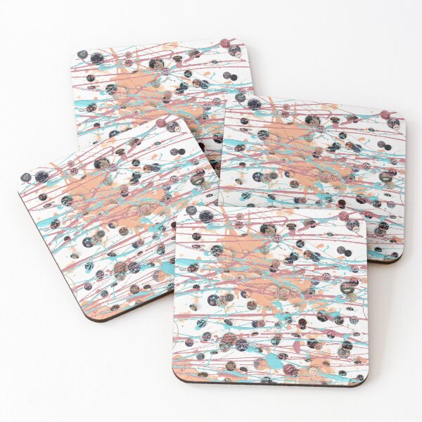 Item preview, Pastel Buttons and Drips Mixed Media Art designed and sold by THE SPLATTERED HAUS BY SAGE BANKS.