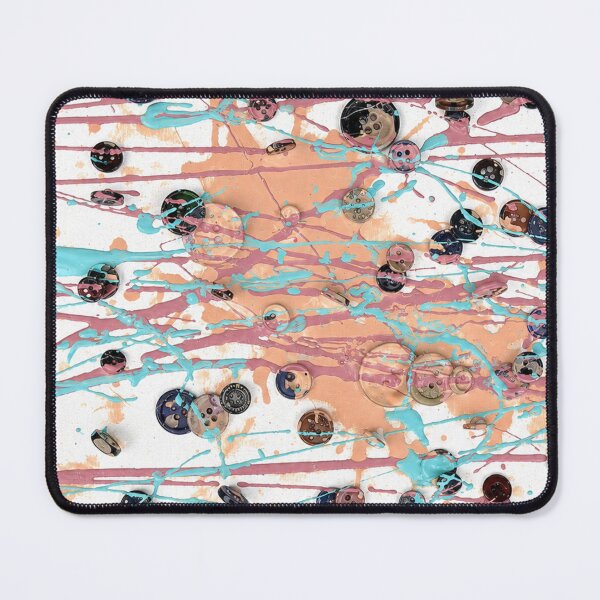 Item preview, Pastel Buttons and Drips Mixed Media Art designed and sold by THE SPLATTERED HAUS BY SAGE BANKS.