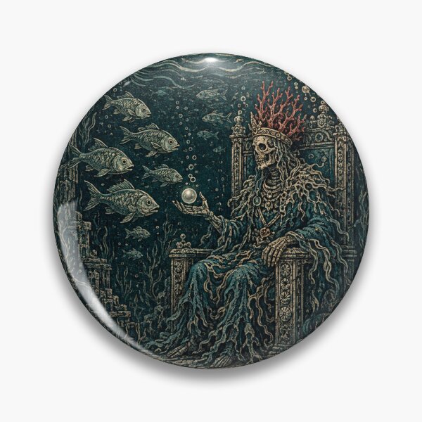 Item preview, The Drowned King - Gothic Skeleton Underwater Throne designed and sold by Odinsshop.