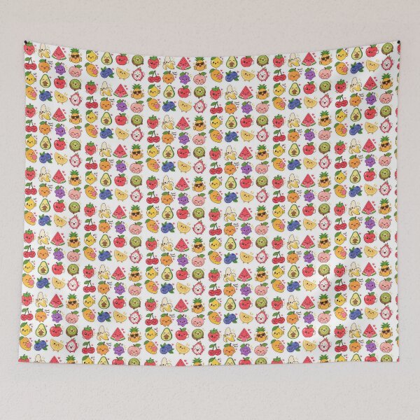 Item preview, Kawaii Cute Fruit Faces Sticker Sheet designed and sold by ShairoArt.