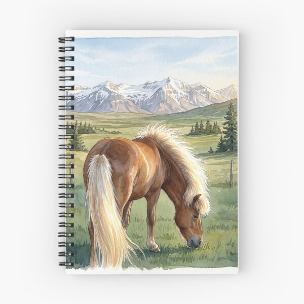 Item preview, Edda the Icelandic yearling Grazing in Mountain Valley designed and sold by CentauriArt.