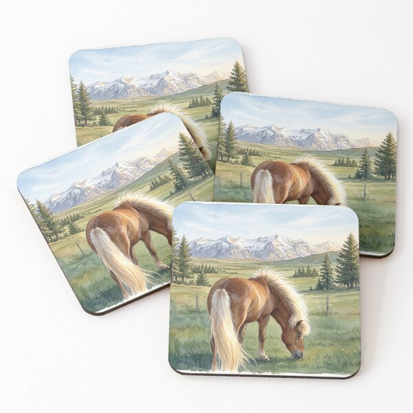Item preview, Edda the Icelandic yearling Grazing in Mountain Valley designed and sold by CentauriArt.