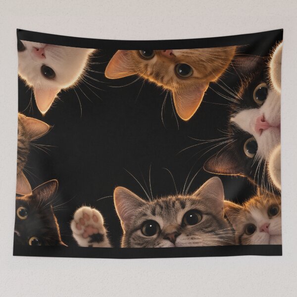 Item preview, Curious Cats Looking Down designed and sold by H-Tsvetkova.