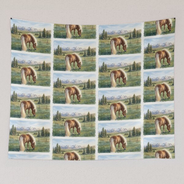 Item preview, Edda the Icelandic yearling Grazing in Mountain Valley designed and sold by CentauriArt.