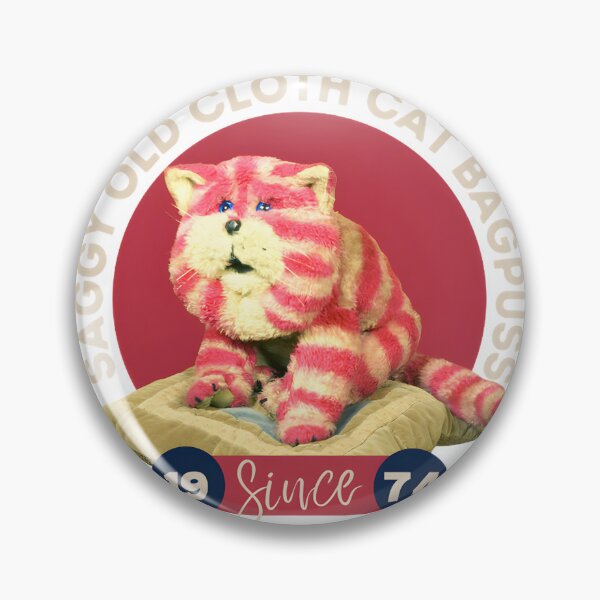 Item preview, Vintage Saggy Patchwork Cat Aesthetic Retro 70S Childrens Storybook Inspired Illustration Soft Plush Toy Memory Art | Best Gift designed and sold by Yobconcept.