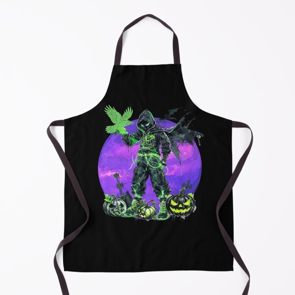 Item preview, Dark Hooded Warrior with a Raven in a Halloween Graveyard designed and sold by Szpaku desart .