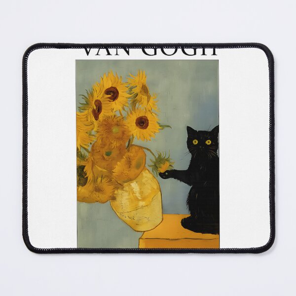Item preview, Whimsical Cat & Sunflowers: A Post-Impressionist Masterpiece | ⭐⭐⭐⭐⭐ Best Seller designed and sold by Yobconcept.