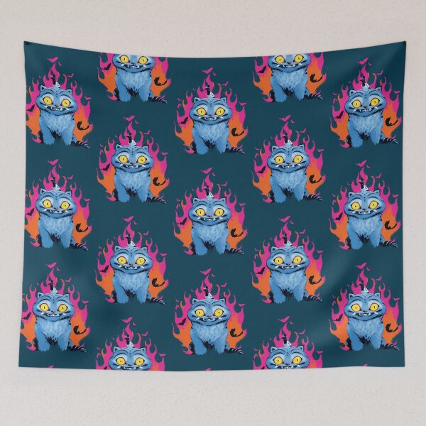 Item preview, Creepy Blue Monster Flames Halloween designed and sold by grahamby.