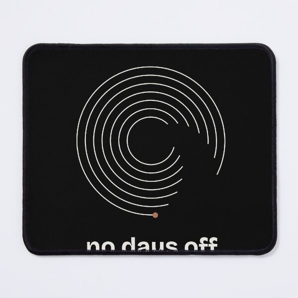 Item preview, No Days Off Minimalist Spiral T-Shirt — Dark Edition designed and sold by TheOddPrints.
