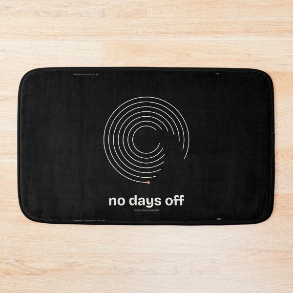 Item preview, No Days Off Minimalist Spiral T-Shirt — Dark Edition designed and sold by TheOddPrints.