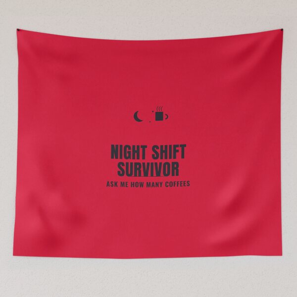 Item preview, Night Shift Survivor Funny Coffee Lover Shirt designed and sold by serip3002.