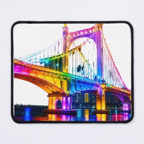 Item preview, Rainbow Lights Suspension Bridge at Night designed and sold by MagicCrystal.