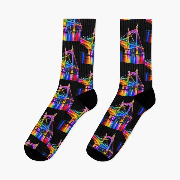 Item preview, Rainbow Lights Suspension Bridge at Night designed and sold by MagicCrystal.