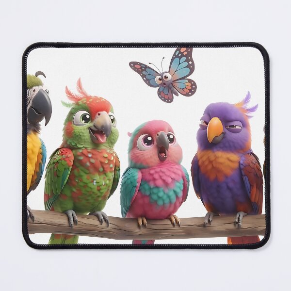 Item preview, five funny 3d birds  designed and sold by ToxicInkArt.