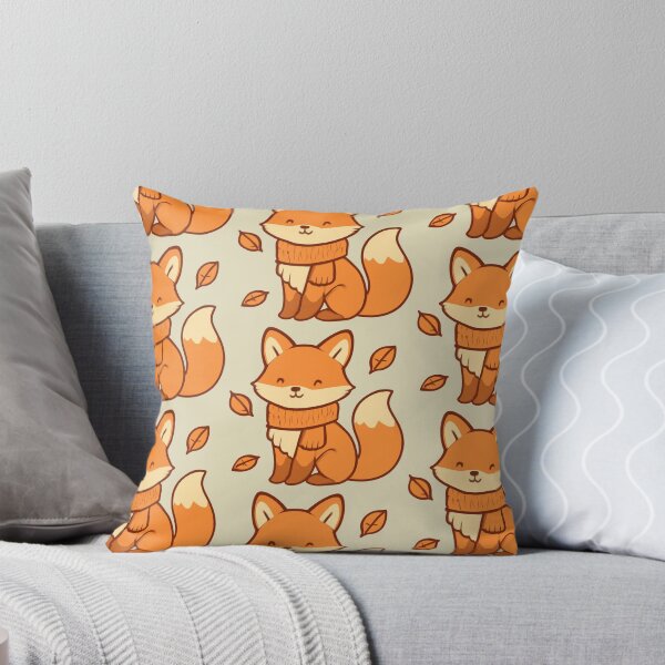 Item preview, Cute Autumn Fox with Scarf and Falling Leaves - Cozy Fall Woodland Animal designed and sold by trendplusco.