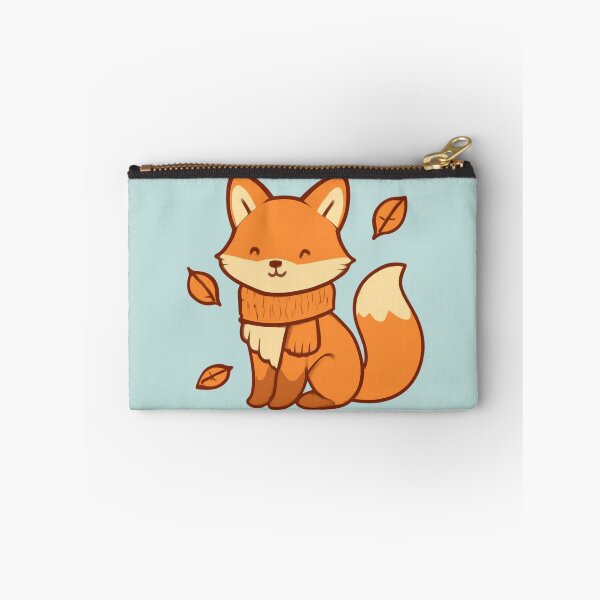 Item preview, Cute Autumn Fox with Scarf and Falling Leaves - Cozy Fall Woodland Animal designed and sold by trendplusco.