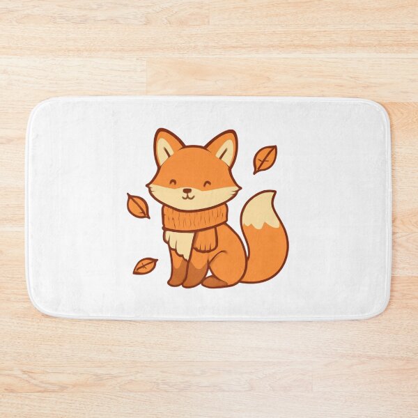 Item preview, Cute Autumn Fox with Scarf and Falling Leaves - Cozy Fall Woodland Animal designed and sold by trendplusco.
