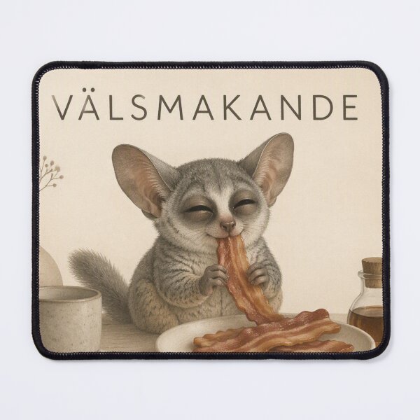 Item preview, Hygge Bush Baby (Galago) & Bacon "DELICIOUS" designed and sold by NickWhittleArt.