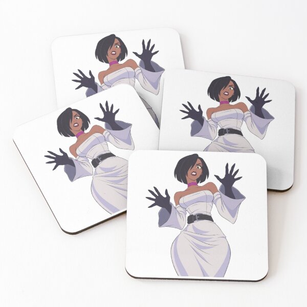Item preview, Retro Glam Cartoon Pin Up – White Dress Vintage Animation Girl designed and sold by  Hollow Moon Studios..