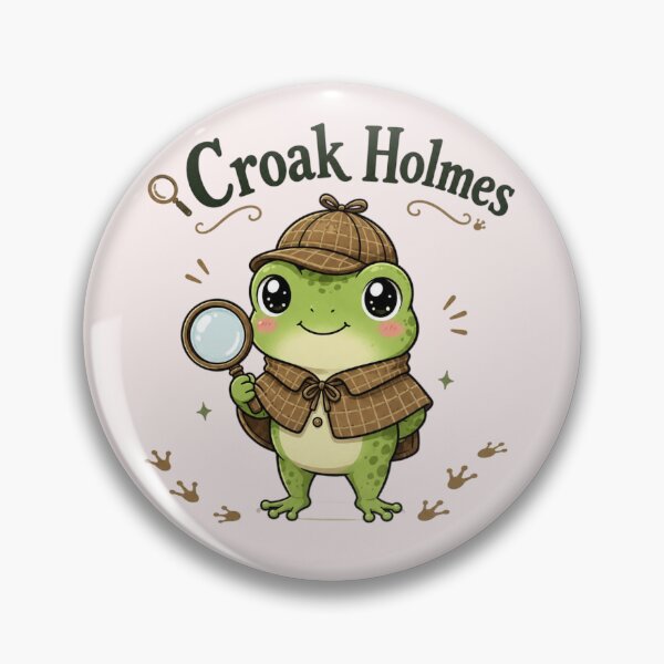 Item preview, Croak Holmes – Cute Frog Detective designed and sold by Sanika arts .