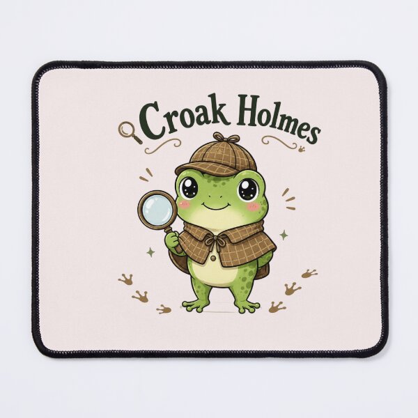 Item preview, Croak Holmes – Cute Frog Detective designed and sold by Sanika arts .