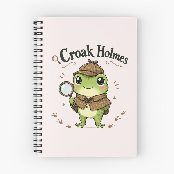 Item preview, Croak Holmes – Cute Frog Detective designed and sold by Sanika arts .