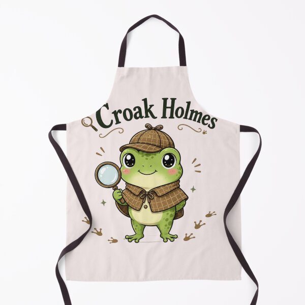 Item preview, Croak Holmes – Cute Frog Detective designed and sold by Sanika arts .