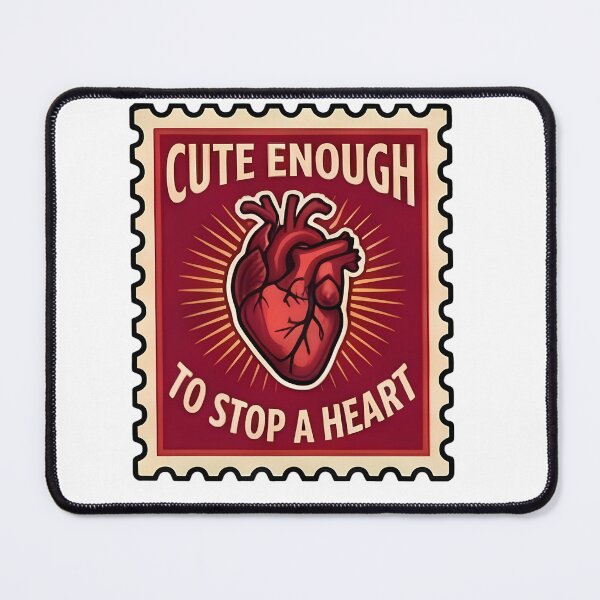Item preview, Cute Enough To Stop A Heart Funny Nursing & Medical Stamp  designed and sold by aysenism.