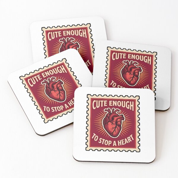 Item preview, Cute Enough To Stop A Heart Funny Nursing & Medical Stamp  designed and sold by aysenism.