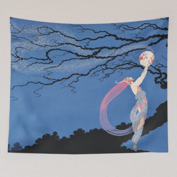Item preview, Vintage Fantasy Wall Art, Art Deco Fireflies Print, Romain de Tirtoff Erté Illustration designed and sold by RickE.