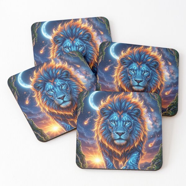 Item preview, Celestial Fire and Ice Cosmic Lion designed and sold by unboxedbyJuls.