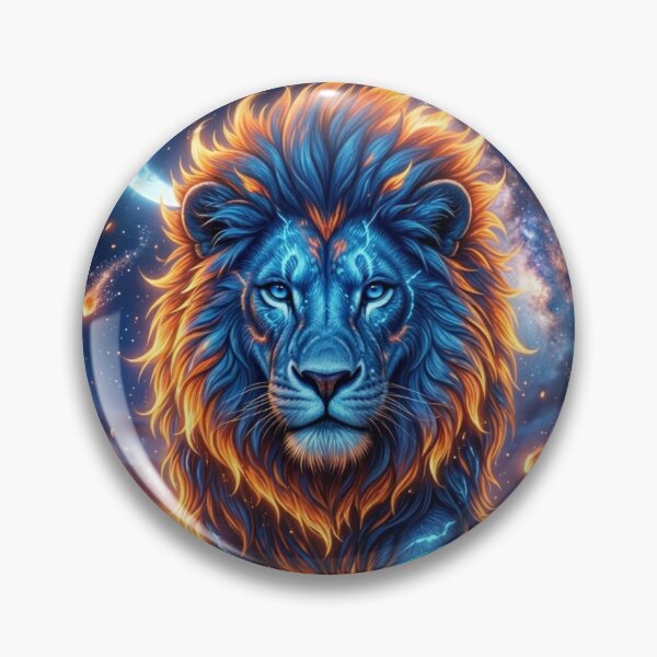 Item preview, Celestial Fire and Ice Cosmic Lion designed and sold by unboxedbyJuls.