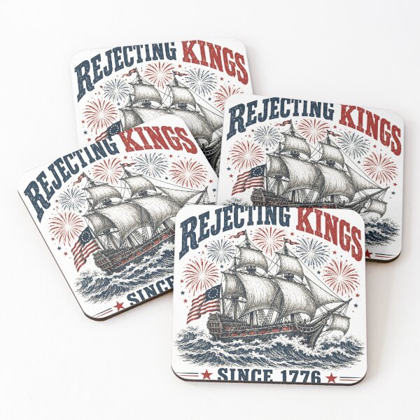 Item preview, Rejecting Kings Since 1776 – Patriotic American Sailing Ship designed and sold by WILLIAMS-BR.