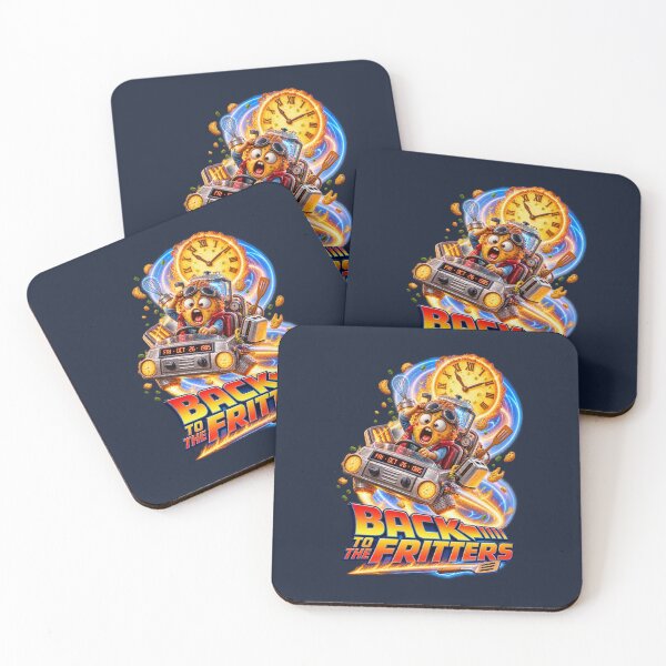 Item preview, Back To The Fritters | Retro Futuristic Potato Fritter Time Travel designed and sold by PopCulturePixel.