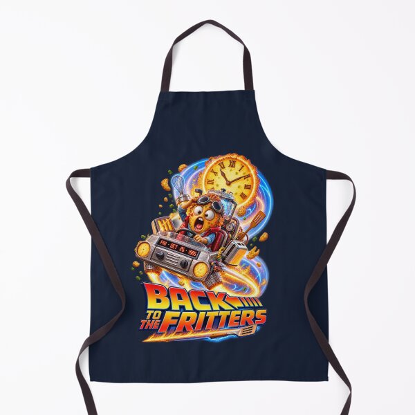Item preview, Back To The Fritters | Retro Futuristic Potato Fritter Time Travel designed and sold by PopCulturePixel.